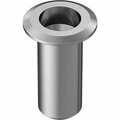 Bsc Preferred Aluminum Rivet Nut 10-24 Internal Thread .080-.130 Material Thickness, 25PK 93482A646